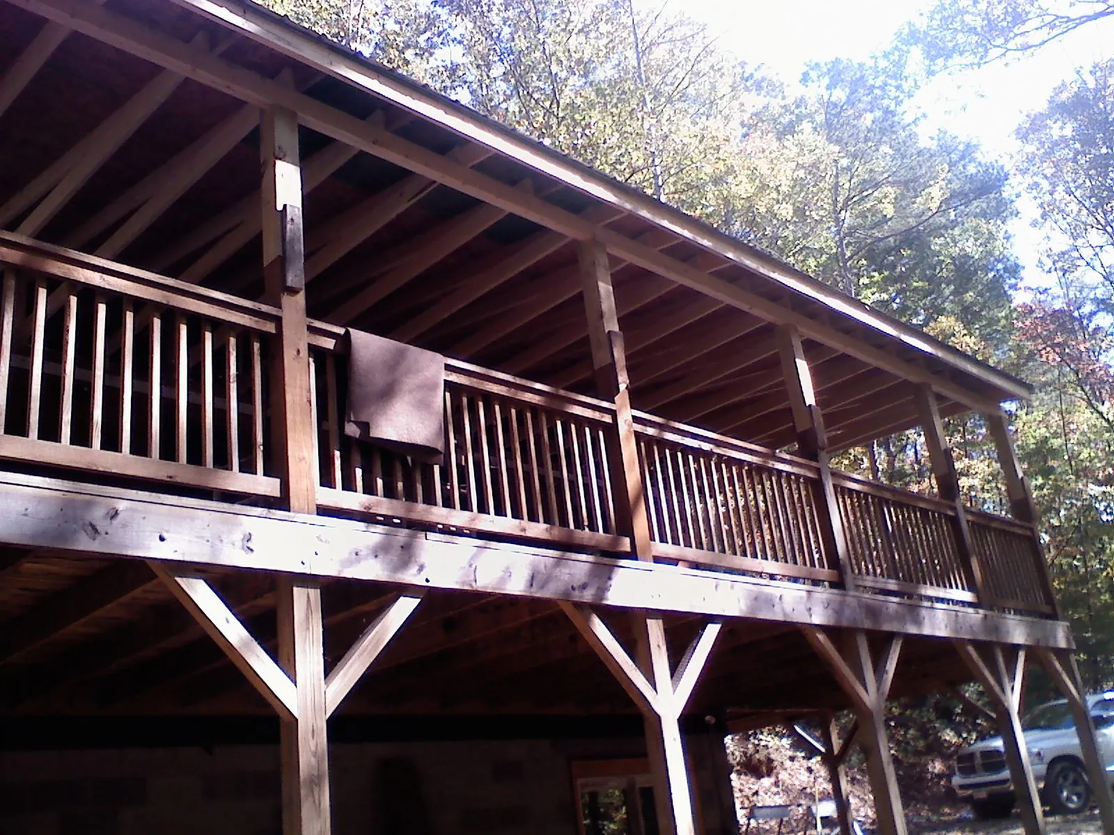 Timber framing under a new elevated porch and deck — Roof Leak Repair in Lando by Roofing Brothers